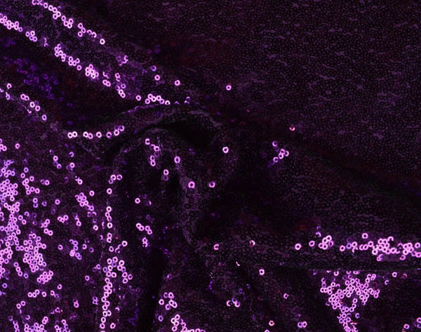 Pailletten Stoff violett