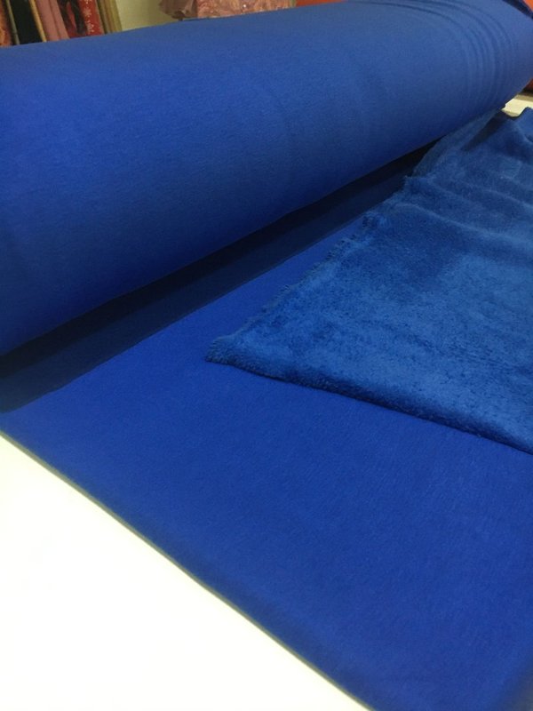 Winter Sweat Stoff blau Sweat Fabric