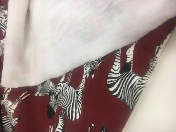 Sweat Stoff Alpenfleece Zebra