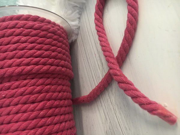 Baumwollkordel blass pink